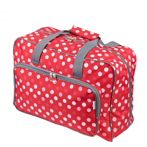 Sewing Machine Bag Red Polka Dot | 46 x 33 x 20cm | Carry Bag for Janome, Brother, Singer, Bernina and Most Sewing Machines Sew Stylish PT660-RED-POLKA