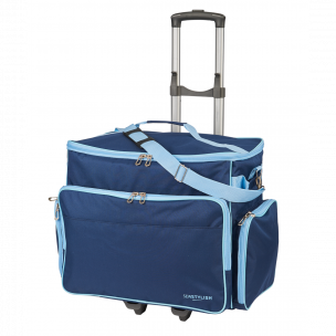 Sewing Machine Trolley Bag on Wheels Navy | 47 x 35 x 23cm | Sewing Machine Storage for Janome, Brother, Singer, Bernina and Most Machines Sew Stylish PT750-NAVY