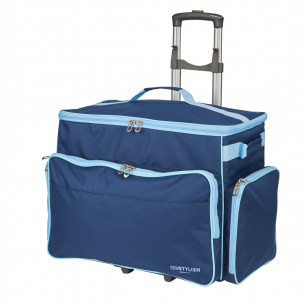 Large Sewing Machine Trolley Bag on Wheels Navy | 53 x 34 x 29cm | Sewing Machine Storage for Janome, Brother, Singer, Bernina and Most Machines Sew Stylish PT850-NAVY