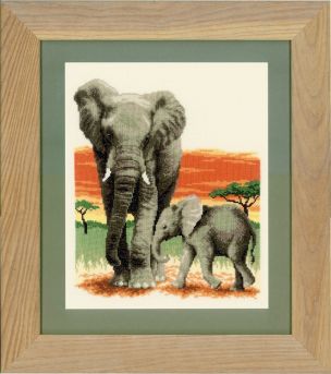 Counted Cross Stitch Kit Elephants Journey Vervaco PN-0021576
