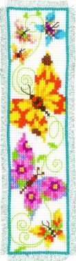 Counted Cross Stitch Kit Bookmark Butterflies Ii Vervaco PN-0021728
