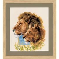 Counted Cross Stitch Kit: Lion Duo 2 Vervaco PN-0144438