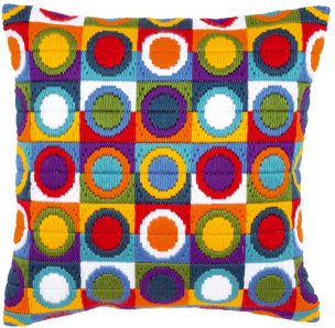 Long Stitch Cushion Circles Vervaco PN-0021380