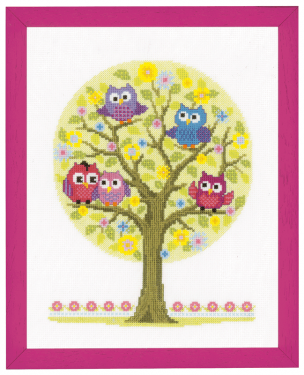 Counted Cross Stitch Kit The Owls Have It Vervaco PN-0146618