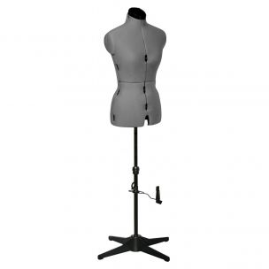 Adjustable Dressmakers Dummy in Grey Fabric with Hem Marker, Dress Form Sizes 10 to 22, Pin, Measure, Fit and Display your Clothes on this Tailors Dummy Sewing Online SW15--GREY