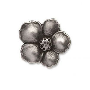 Metal Flower Button G4241 | 25mm (Pack of 50) Trimits G424140--