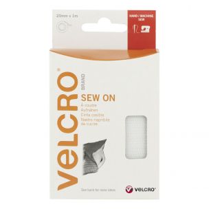Velcro Tape Sew On White Velcro V602---SWSWWHT