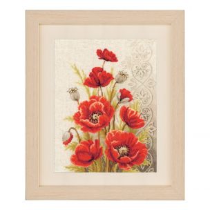Counted Cross Stitch: Poppies & Swirls Vervaco PN-0146330