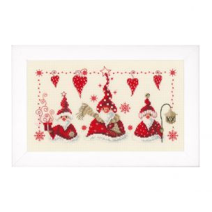 Counted Cross Stitch Kit: Cheerful Santas Vervaco PN-0148065