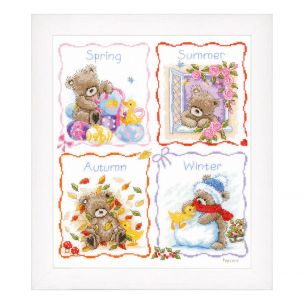 Counted Cross Stitch: Four Seasons with Popcorn Vervaco PN-0148100