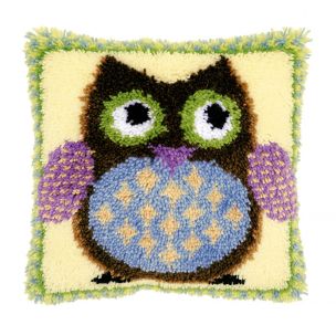 Latch Hook Cushion Kit: Mr Owl Vervaco PN-0149283
