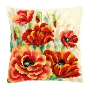 Cross Stitch Cushion: Poppies II Vervaco PN-0149724