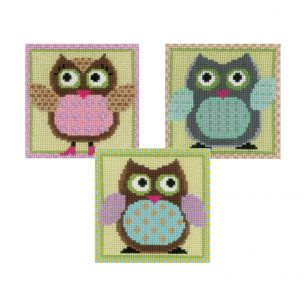 Counted Cross Stitch: Funny Owls Trio Vervaco PN-0149740