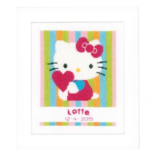 Counted Cross Stitch Kit: Hello Kitty Striped Vervaco PN-0153807