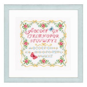 Counted Cross Stitch Kit: Alphabet and Roses Vervaco PN-0153863