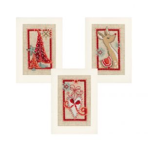 Counted Cross Stitch Greeting Cards: Christmas Symbols Vervaco PN-0154080