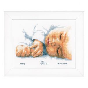 Counted Cross Stitch Kit: Birth Record: New-Born Vervaco PN-0154563