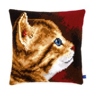 Counted Cross Stitch Cushion: Kitten Vervaco PN-0154895