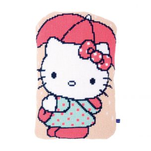 Cross Stitch Cushion: Hello Kitty: Under Umbrella Vervaco PN-0155203