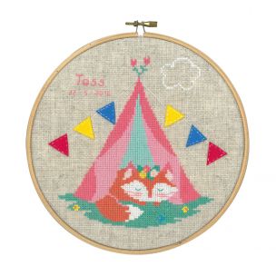 Counted Cross Stitch Kit: Lief! Small Fox in Tent Vervaco PN-0155355