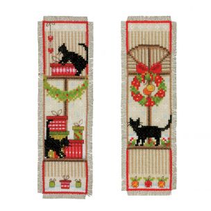 Counted Cross Stitch Bookmark: Christmas Atmosphere (Set of 2) Vervaco PN-0155657