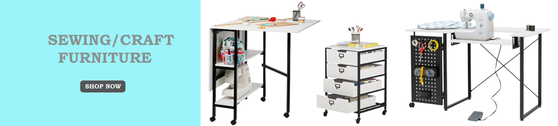 A cutting table with sewing table and drawers